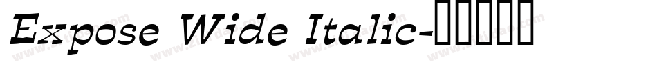 Expose Wide Italic字体转换